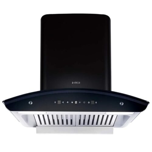 Elica 60 cm 1500 m3/hr Autoclean Baffle Filter Kitchen Chimney with 15 Years Warranty (WD TBF HAC 60 MS NERO, Touch + Motion Sensor Control, Black)