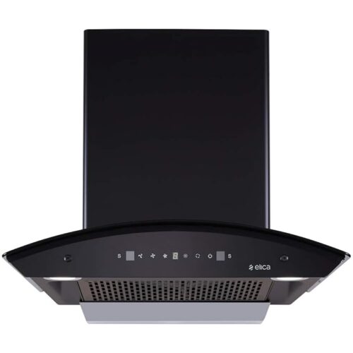 Elica 60 cm 1200 m3/hr Filterless Auto Clean Chimney with Free Installation Kit (TBFL HAC TOUCH 60 MS, Touch + Motion Sensor Control, Black)