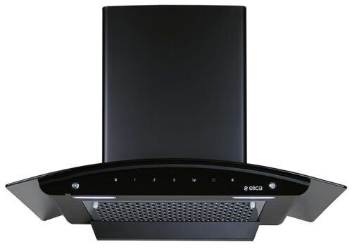 Elica 75cm 1200 m3/hr Filterless Autoclean Kitchen Chimney (FL 750 SLIM HAC MS NERO, Touch + Motion Sensor Control, Black)