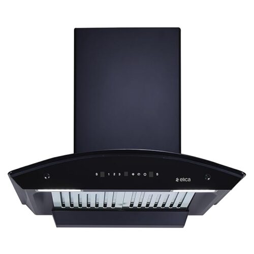 Elica 60cm 1500 m3/hr Autoclean Kitchen Chimney with 2 Baffle Filters & 15 Years Warranty | Made In India | WDBF PLUS HAC LTW 60 MS NERO | Black