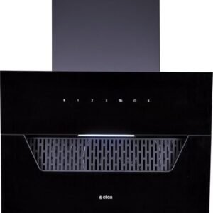 Elica 60 cm 1350 m3/hr Filterless Autoclean Angular Kitchen Chimney with 15 Years Warranty | EFL 207 HAC LTW VMS 60 | Black | Touch + Motion Sensor Control