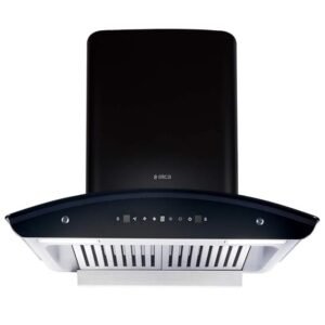 Elica 60 cm 1500 m3/hr Autoclean Baffle Filter Kitchen Chimney with 15 Years Warranty (WD TBF HAC 60 MS NERO, Touch + Motion Sensor Control, Black)