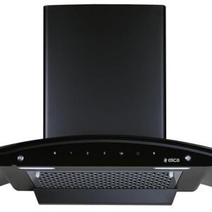 Elica 75cm 1200 m3/hr Filterless Autoclean Kitchen Chimney (FL 750 SLIM HAC MS NERO, Touch + Motion Sensor Control, Black)