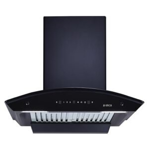 Elica 60cm 1500 m3/hr Autoclean Kitchen Chimney with 2 Baffle Filters & 15 Years Warranty | Made In India | WDBF PLUS HAC LTW 60 MS NERO | Black