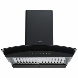 Elica 60 cm 1425 m3/hr Autoclean Kitchen Chimney with BLDC Motor (WDAT HAC 60 MS BLDC NERO, 2 Baffle Filters, Touch + Motion Sensor Control, Black)