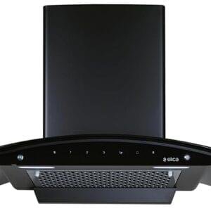 Elica 75cm 1200 m3/hr Filterless Autoclean Kitchen Chimney (FL 750 SLIM HAC MS NERO, Touch + Motion Sensor Control, Black)
