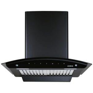 Elica 60cm 1200 m3/hr Baffle Filters Autoclean Kitchen Chimney with 5 Years Warranty | BF 600 SLIM HAC MS NERO | Black | Touch Control with Motion Sensor Control